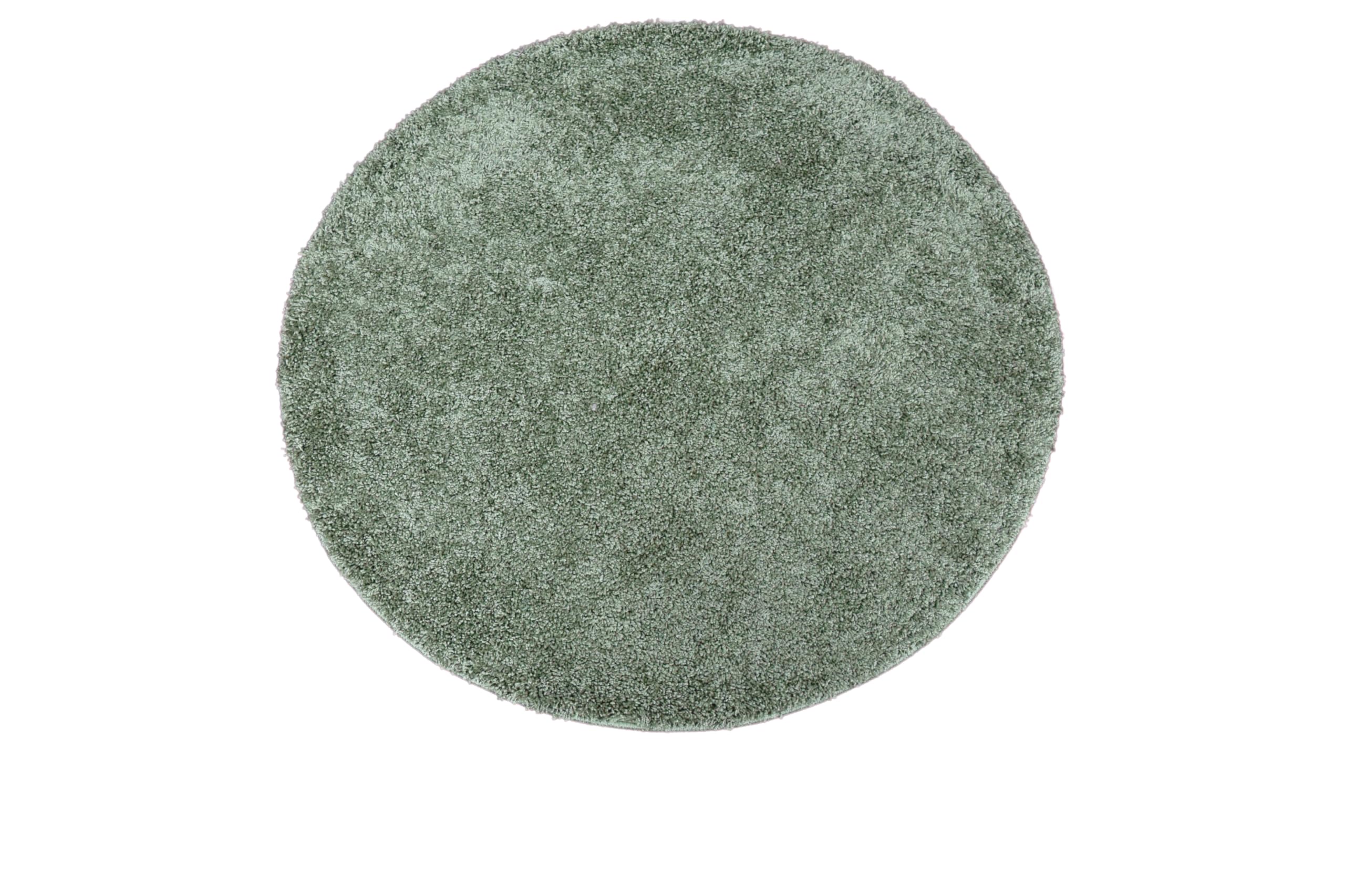 SrS Rugs® Round Shaggy Rug – Circle Mat Soft Thick Pile Non Slip Washable (Glade Green, 100cm) — image 1