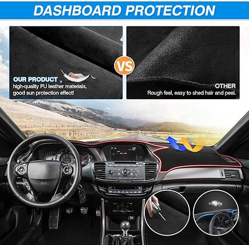 Miniatura 74 de Cartist - Funda de salpicadero, alfombrilla antideslizante, protector de rayos ultravioleta, antirreflejos