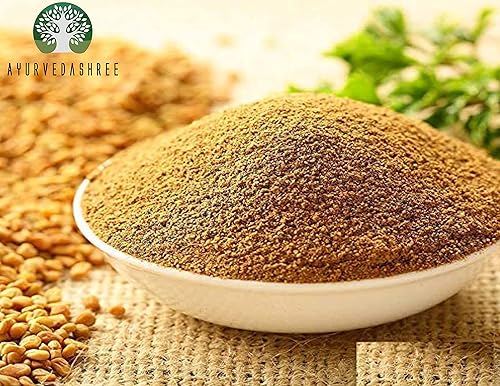 Miniatura 5 de AYURVEDASHREE Semillas de alholva Polvo 200 Gm I Trigonella foenum-graecum Sd. | Methi Powder | Spice Indian Cuisine | Cuidado del cabello | Mejora