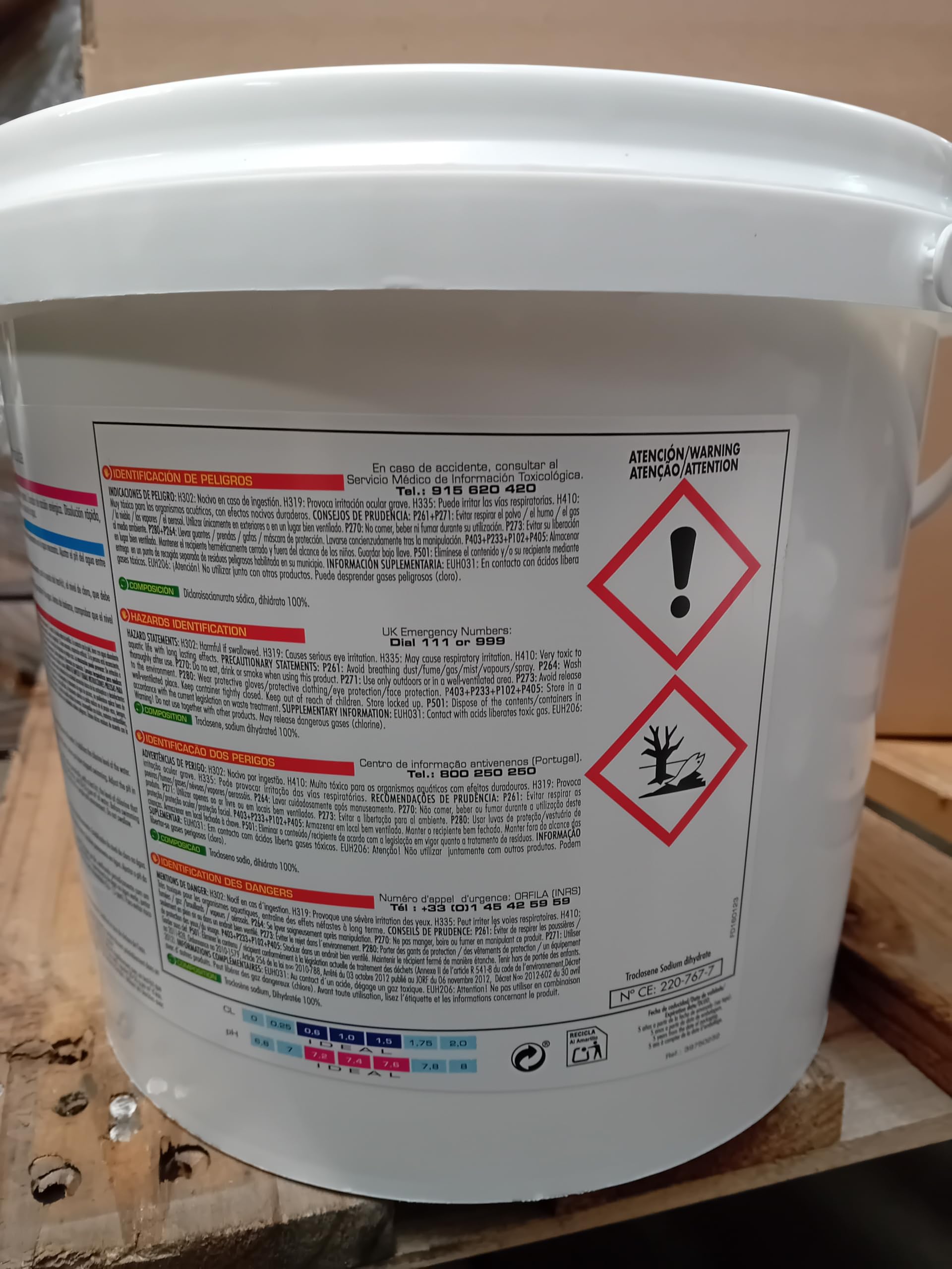 PQS Cloro Choque Granulado 5 kg – Tratamiento de Choque para Piscinas – Dicloroisocianurato Sódico – Disolución Rápida – Recuperación de Agua Verde o Turbia – Uso en Piscinas