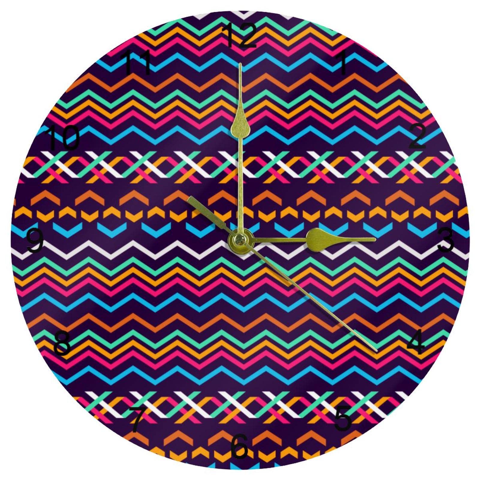Horloge murale colorée contre le tic-tac pour un bureau calme