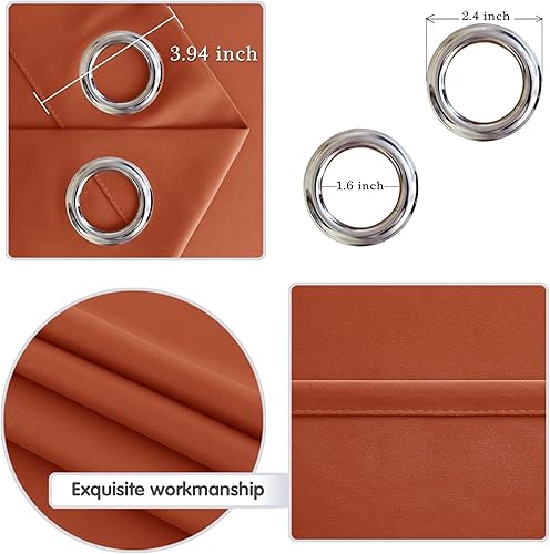 Miniatura 553 de DWCN Cortinas para puerta francesa: cortina térmica con bolsillo para barra para puertas con ventana de cristal, puertas de cocina y patio