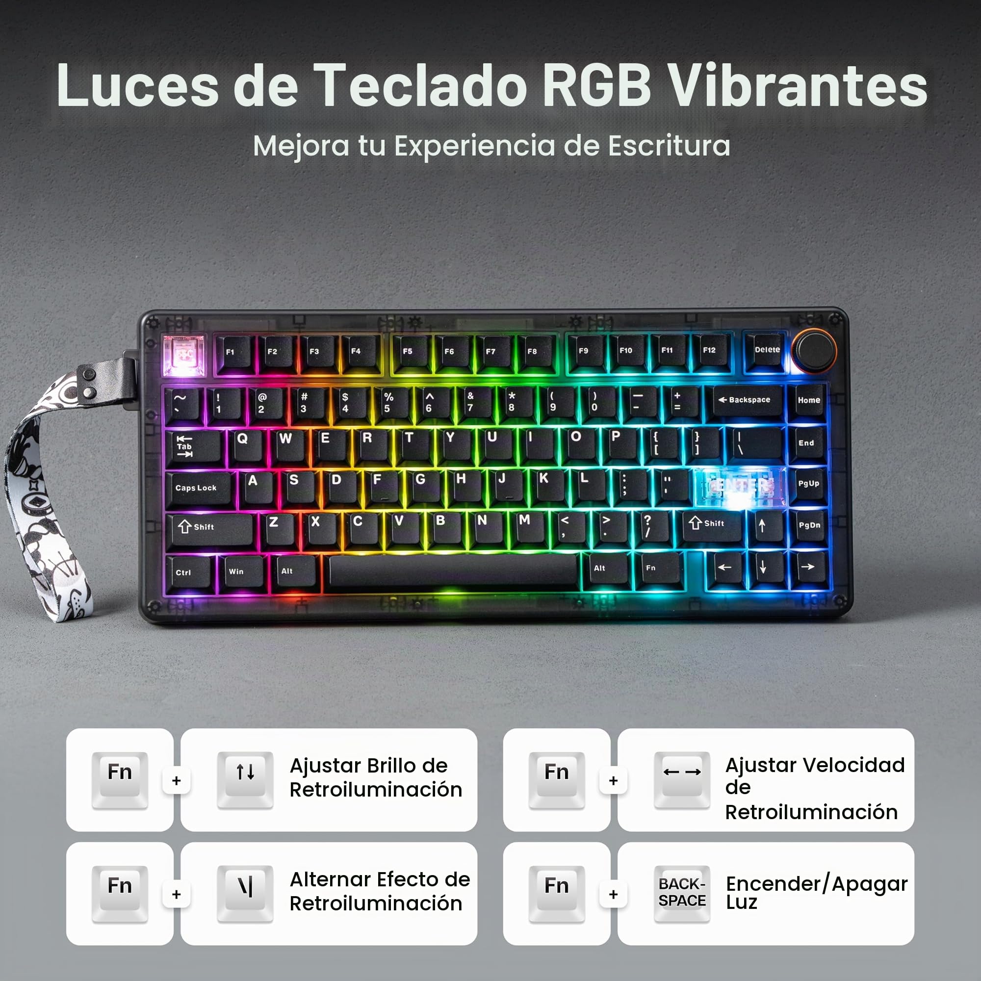 MechLands CIDOO QK75 VIA Teclado programable 75% compacto, USB-C/BT5.0/2.4Ghz inalámbrico, teclado mecánico personalizado intercambiable en caliente con junta montada, placa de PC, batería de 4000 mAh