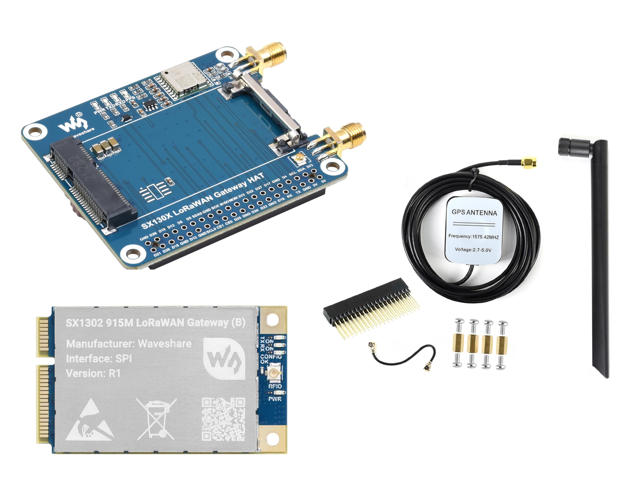 Amazon.com: SX1302 915M LoRaWAN Gateway HAT Compatible with