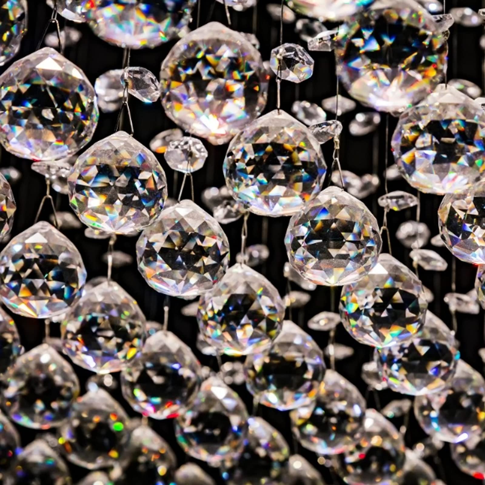 20 Prismi Di Cristallo K9 Sfera 20mm Con Foro - Ciondoli Arcobaleno Per Decorazione Fai Da Te - 5