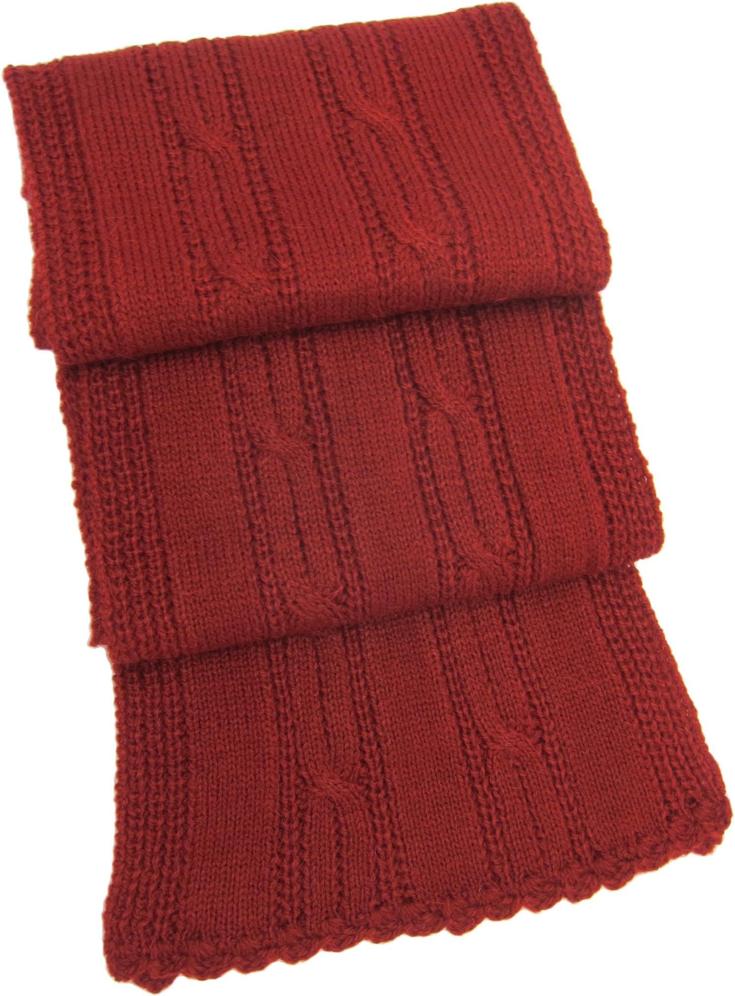 Handmade Lightweight PURE ALPACA Scarf in Cherry Red (Made to Order)