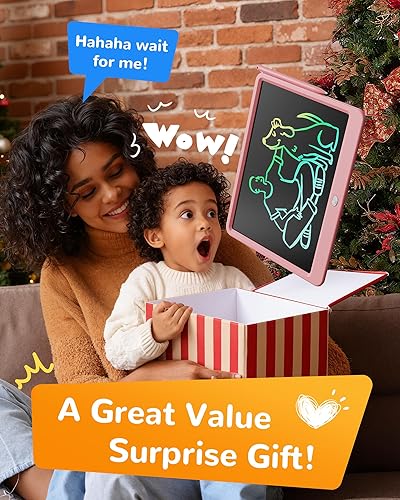 Vista 15 de KOKODI Tableta de escritura LCD, regalos para niños y niñas de 3 años, tableta de dibujo colorida de 10 pulgadas, almohadillas de dibujo Azul