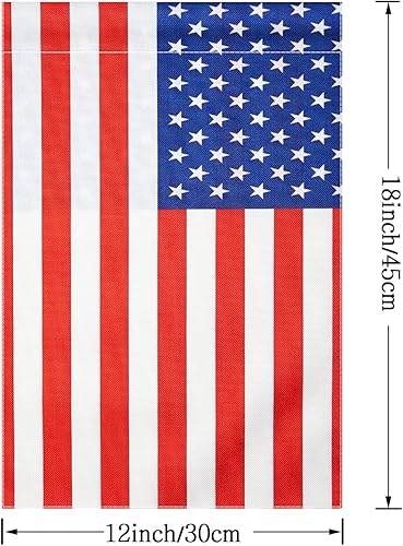 Miniatura 2 de Bandera de jardín estadounidense de Estados Unidos para interiores y exteriores, para patio exterior, 12 x 18 pulgadas, doble cara, celebración de