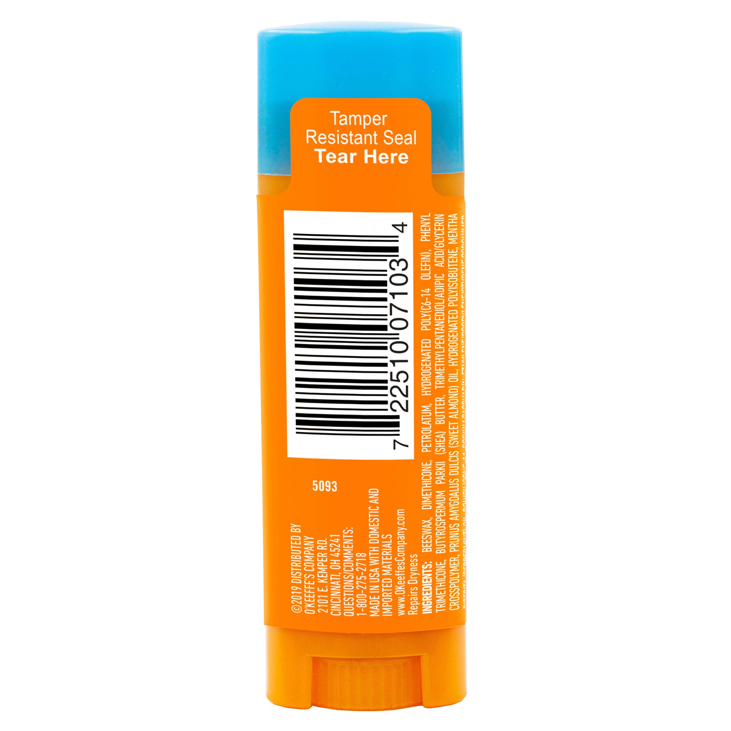 O'Keeffe's Cooling Relief Lip Repair Lippenbalsam für trockene, rissige Lippen, Stick 7 - Pack