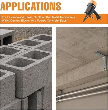 Freeman PSSCP Pneumatic 3 Single-Pin Concrete Nailer with Case | Heavy-Duty Air-Powered Nail Gun for Wood, Steel & Concrete | Compatible with Ramset & Hilti Single Pins