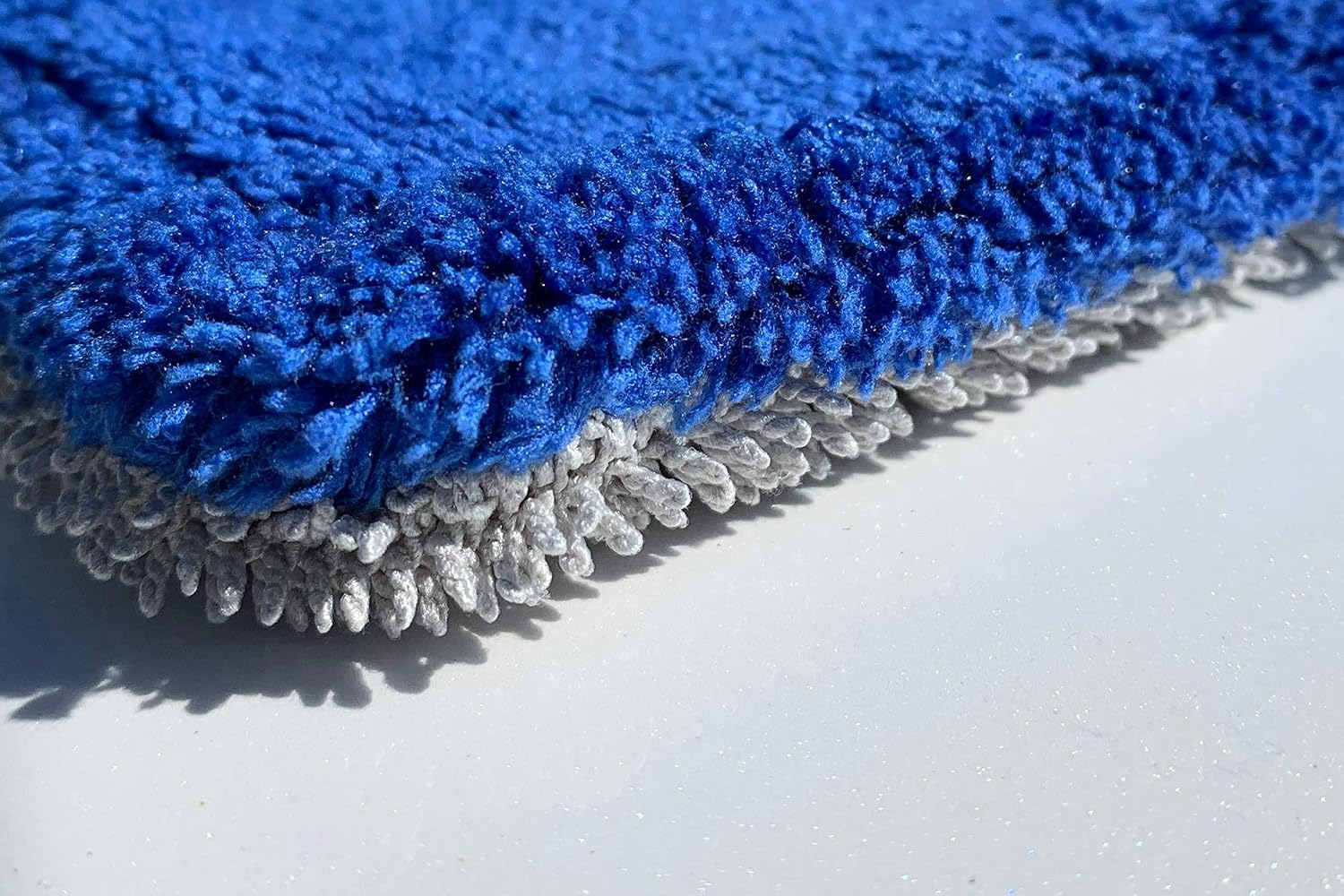 Autofiber Amphibian Dual Side Microfiber Car Drying Towel - One Side Twist, One Side Plush - Pack of 1-20 inch x 30 inch (Blue/Gray)