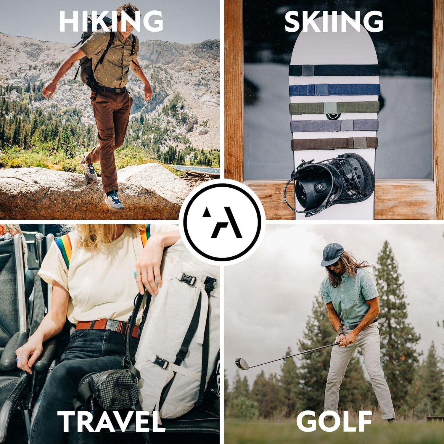 Arcade Men's Long Belt, Up to 50 Inch Waist, Stretch Webbing, Non-Metal Travel Friendly Buckle, Ski & Snowboard Belt - Image 8