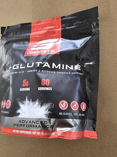Miniatura 3 de Granite L-Glutamina en polvo (fermentado), recuperación y apoyo inmunológico, 80 porciones