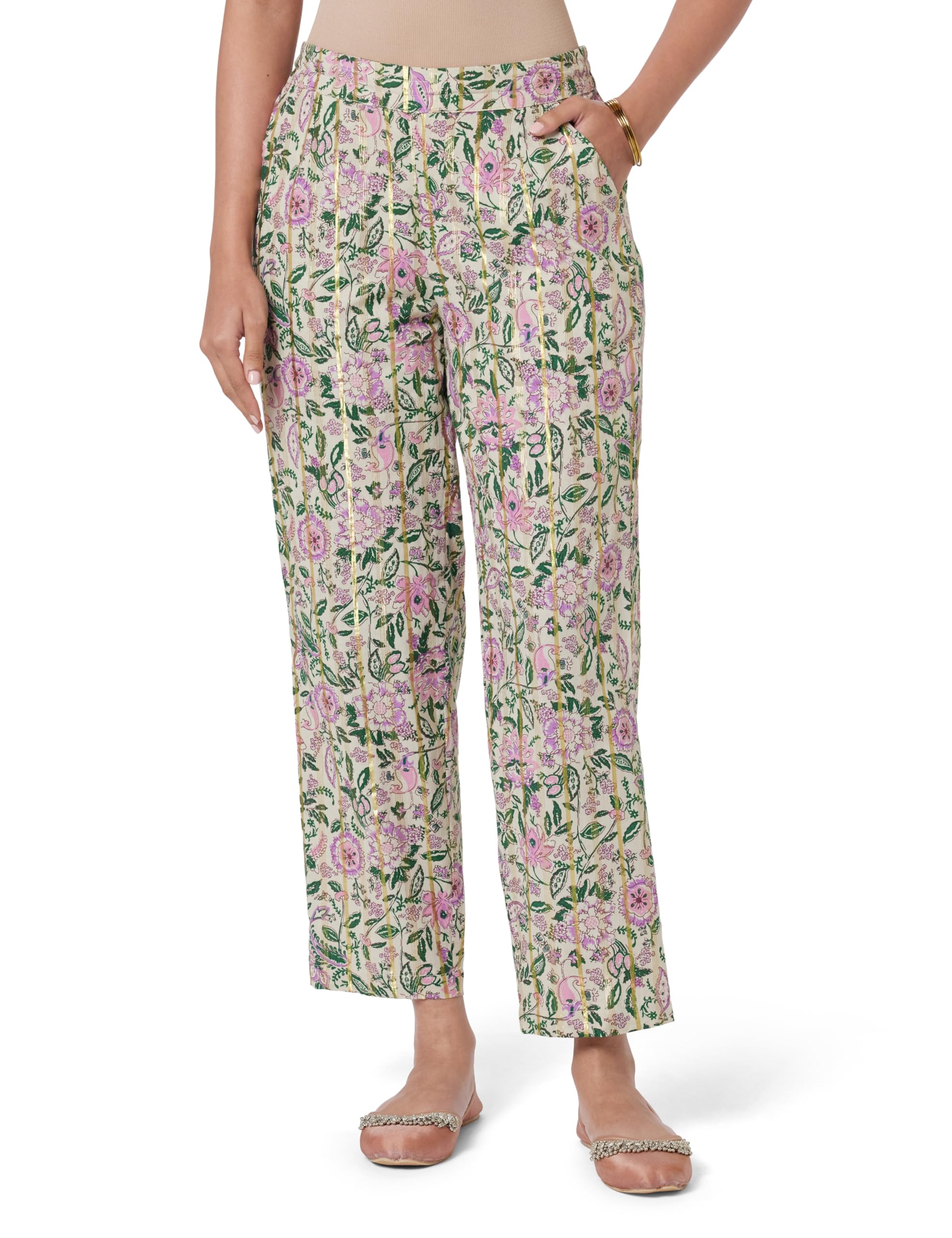 w for woman Women Mid Rise Cotton Straight Pants | Cotton Straight Pants | Trousers-picture-30