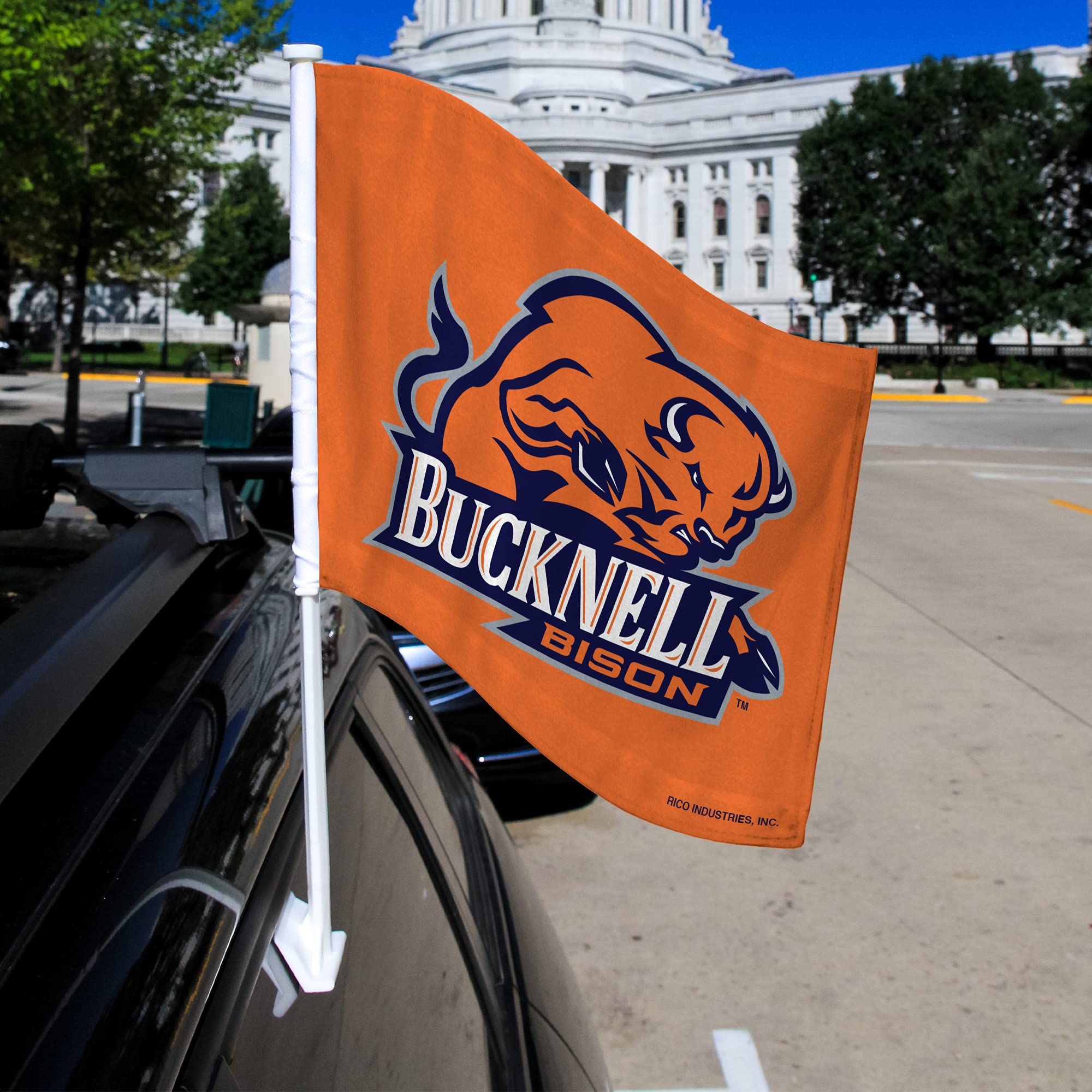 Rico Industries NCAA Bucknell Bison Alternate Double Sided Double Sided Car Flag - 16