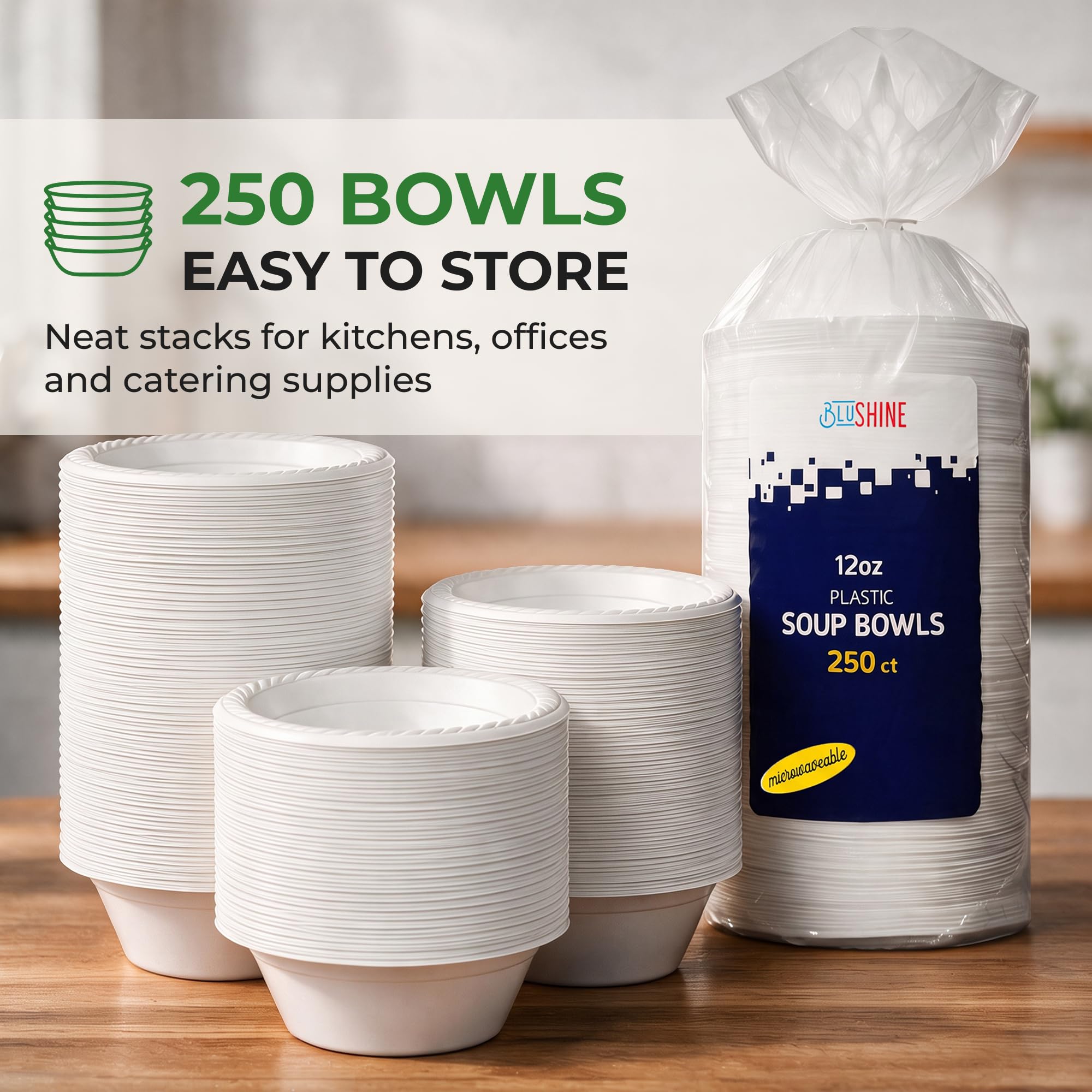 Disposable Plastic Bowls & Plates - Bulk Pack -7