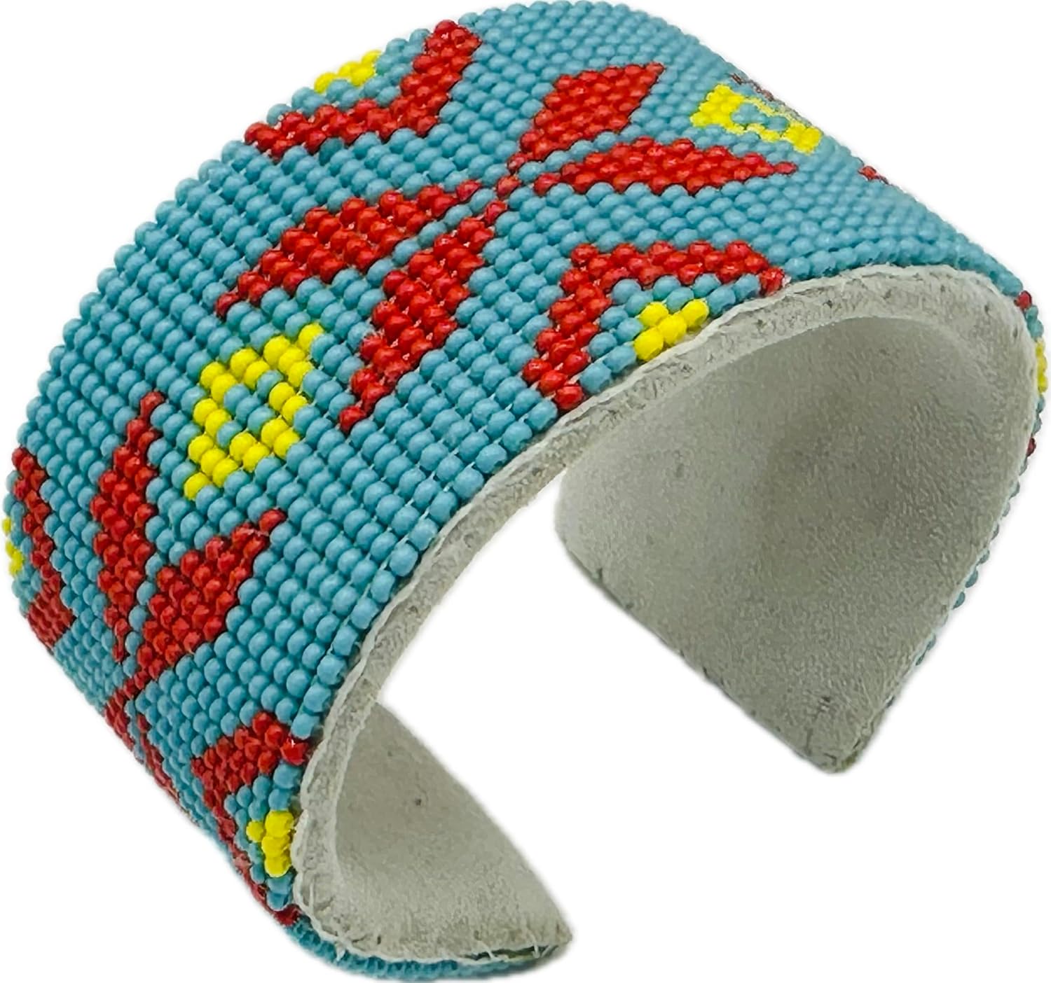 Southwestern Native Style Seed Beads Beaded Hard Cuff Bracelet