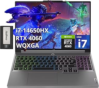 Lenovo Legion 5i 16" 165Hz WQXGA Gaming Laptop, Intel i7-14650HX, GeForce RTX 4060 8GB, 16GB DDR5, 1TB SSD, 4-Zone RGB Key...