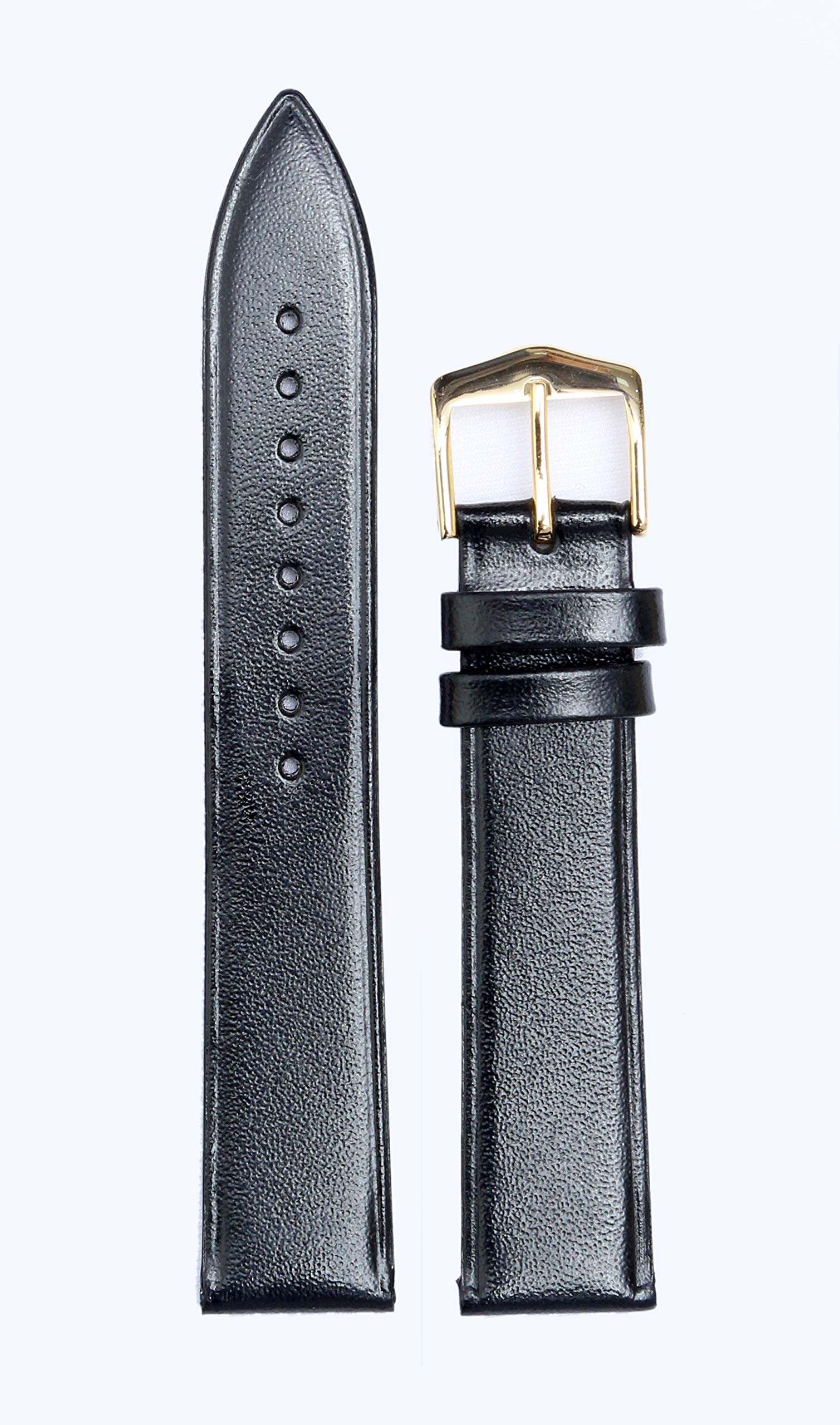 EXOR Black colour leather watch strap with Flat Finish of 18 MM genuine Watch leather Strap/band for men and women (B08FYJVPKS) Amazon Price History, Amazon Price Tracker