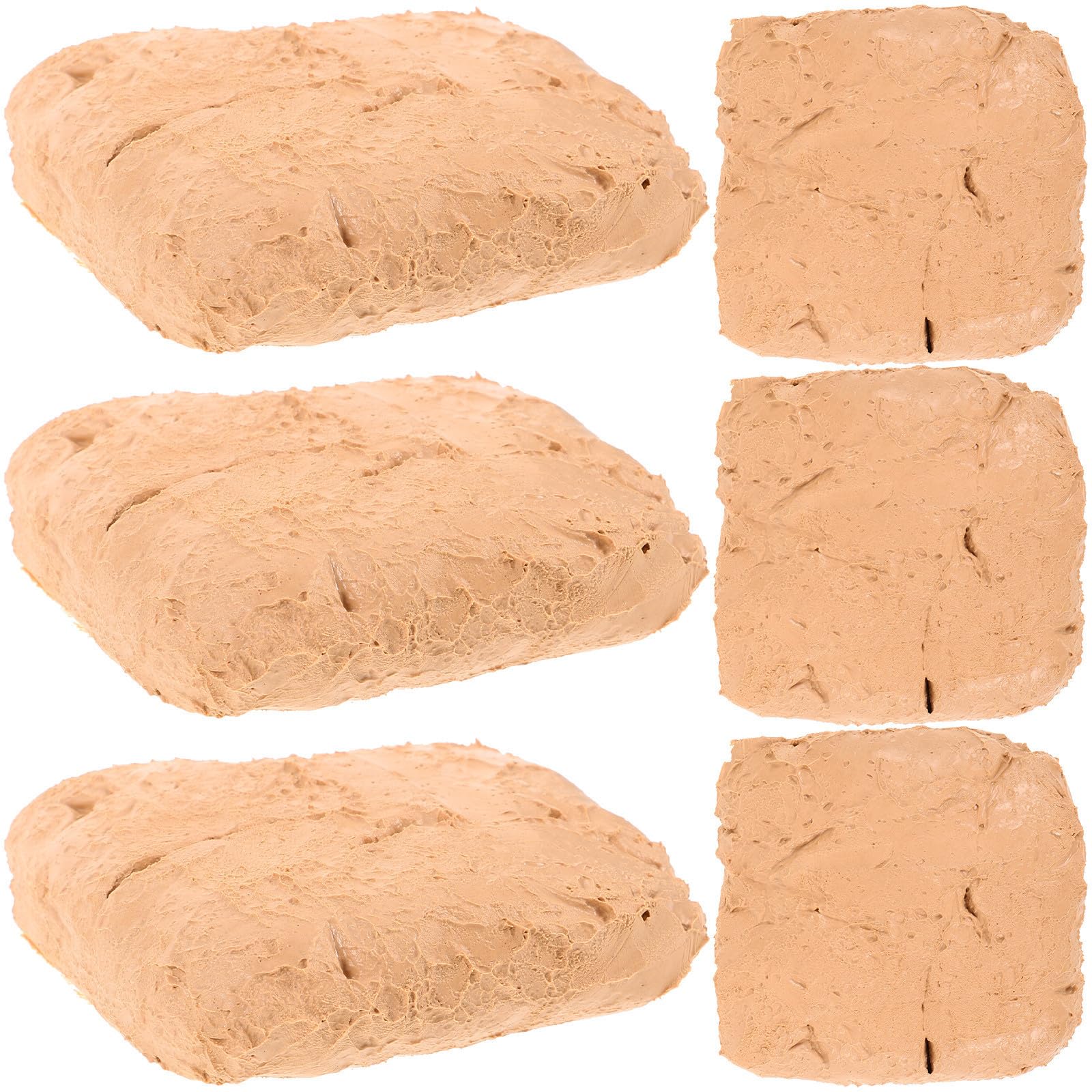6 Pezzi Argilla Modellabile per 200g, Texture Fine, Beige