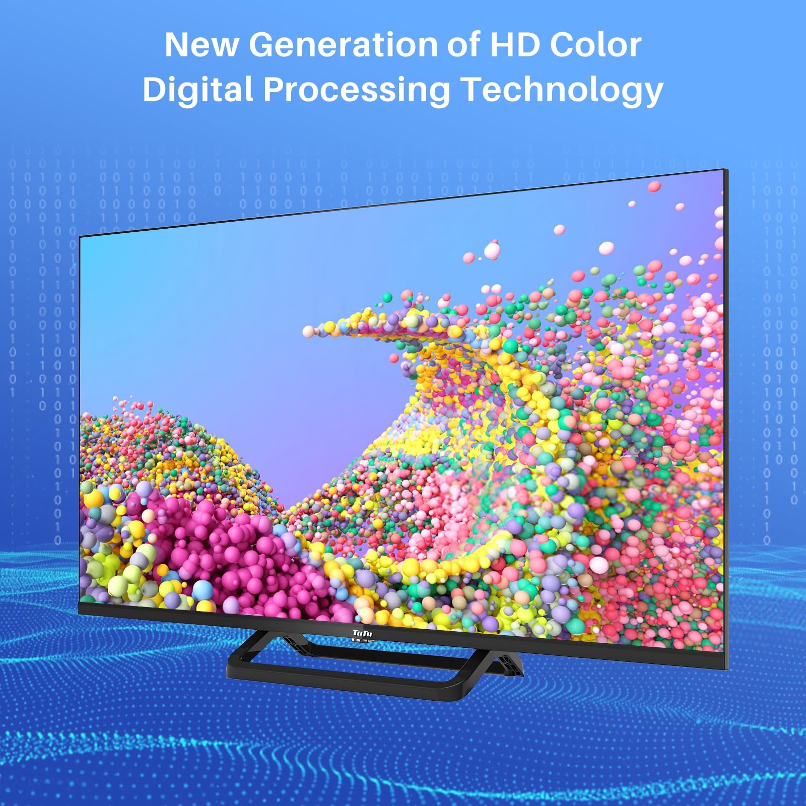 TuTu 32 Pollici(80cm) Televisori LED TV HD Ready Triplo Tuner HDMI USB-Media Player CI/CI+ Modalità hotel Senza bordo base centrale(2024)