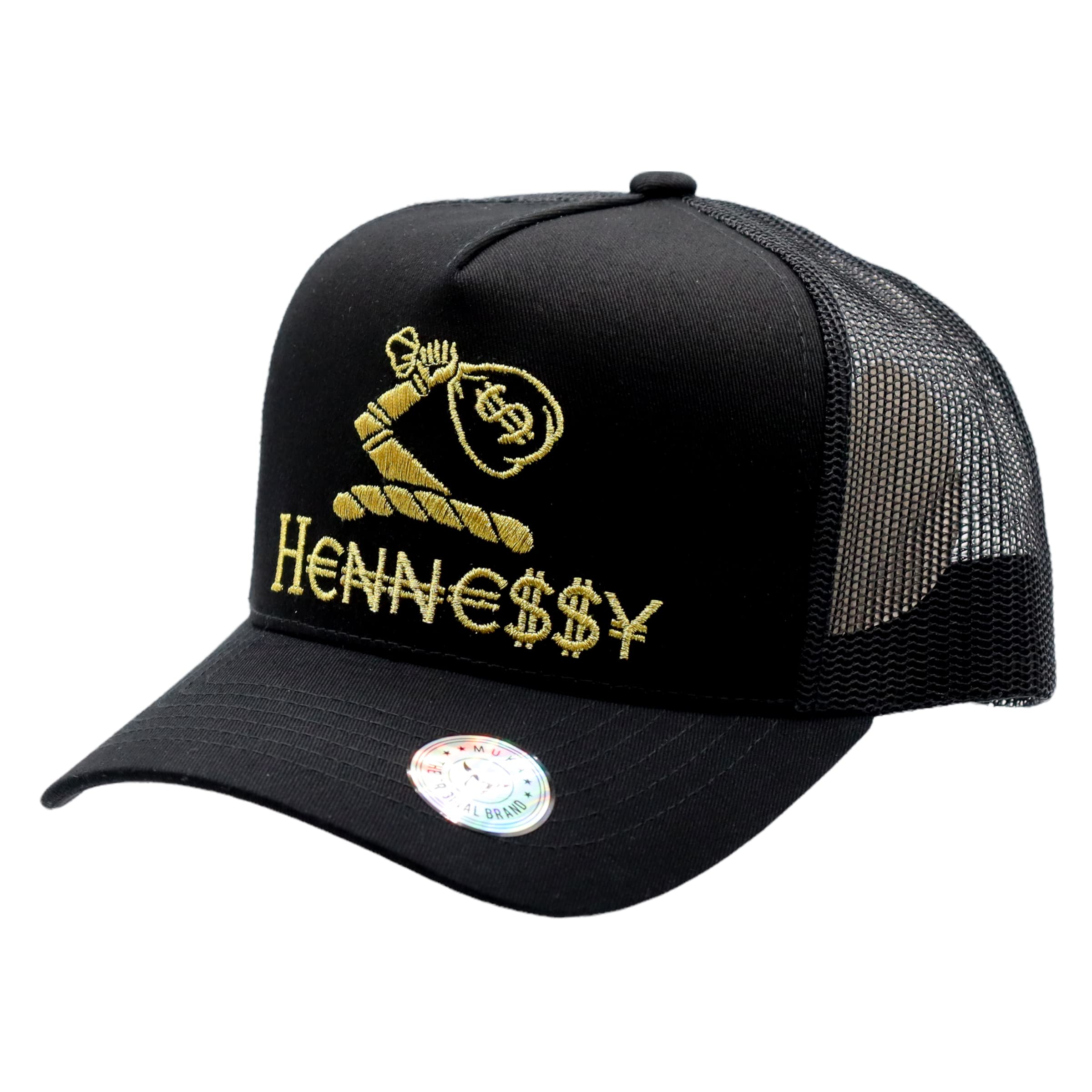 Trucker Cap Smiley Face Hat Brand Happy Face Trucker Hat (Black