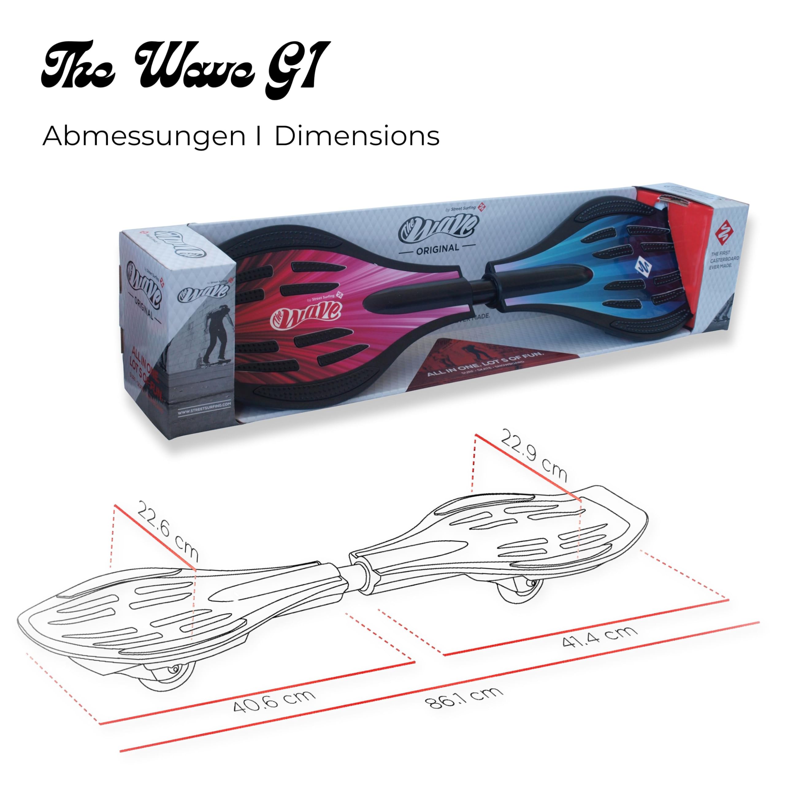 Streetsurfing Waveboard The Wave G1, roze/blauw (Radiance) M