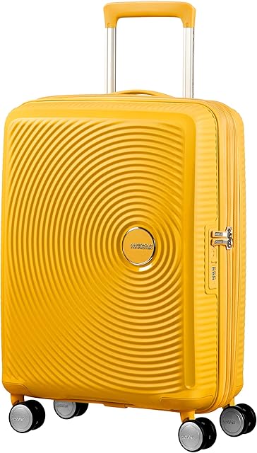 American Tourister Soundbox Spinner Hand Luggage 55 cm, 41 L, Yellow (Golden Yellow)
