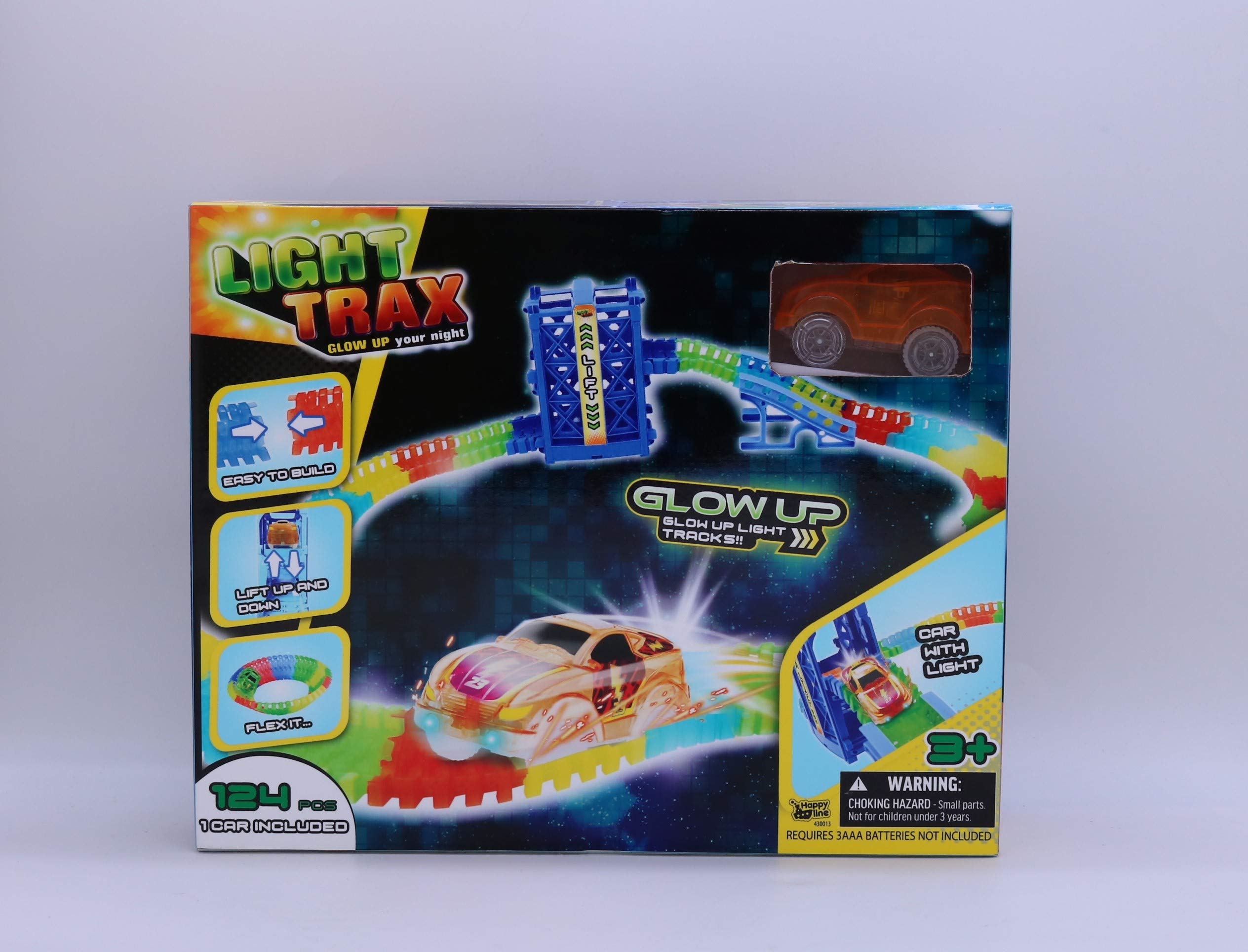 Happy Line Flexible Track, 124 Pcs With Car