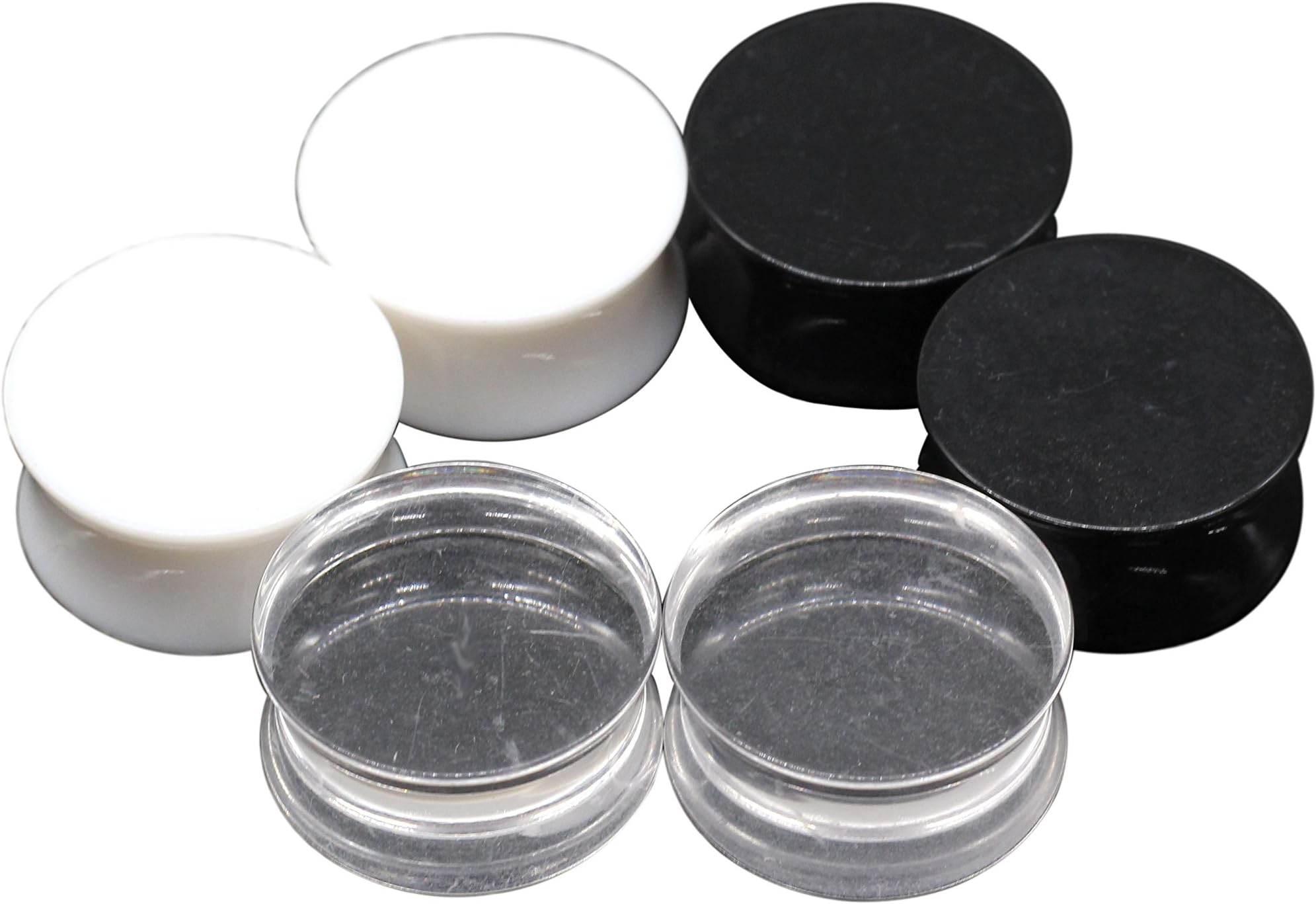 3Pair-Mix Color Acrylic Ear Plug Expanders UV Ear Gauges Piercing Jewelry