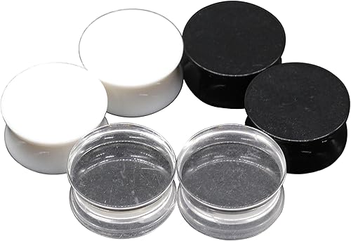 B BodyPJ Sparkles Expansionadores de tapones de oído acrílicos de color mixto, 3 pares, joyería de piercing