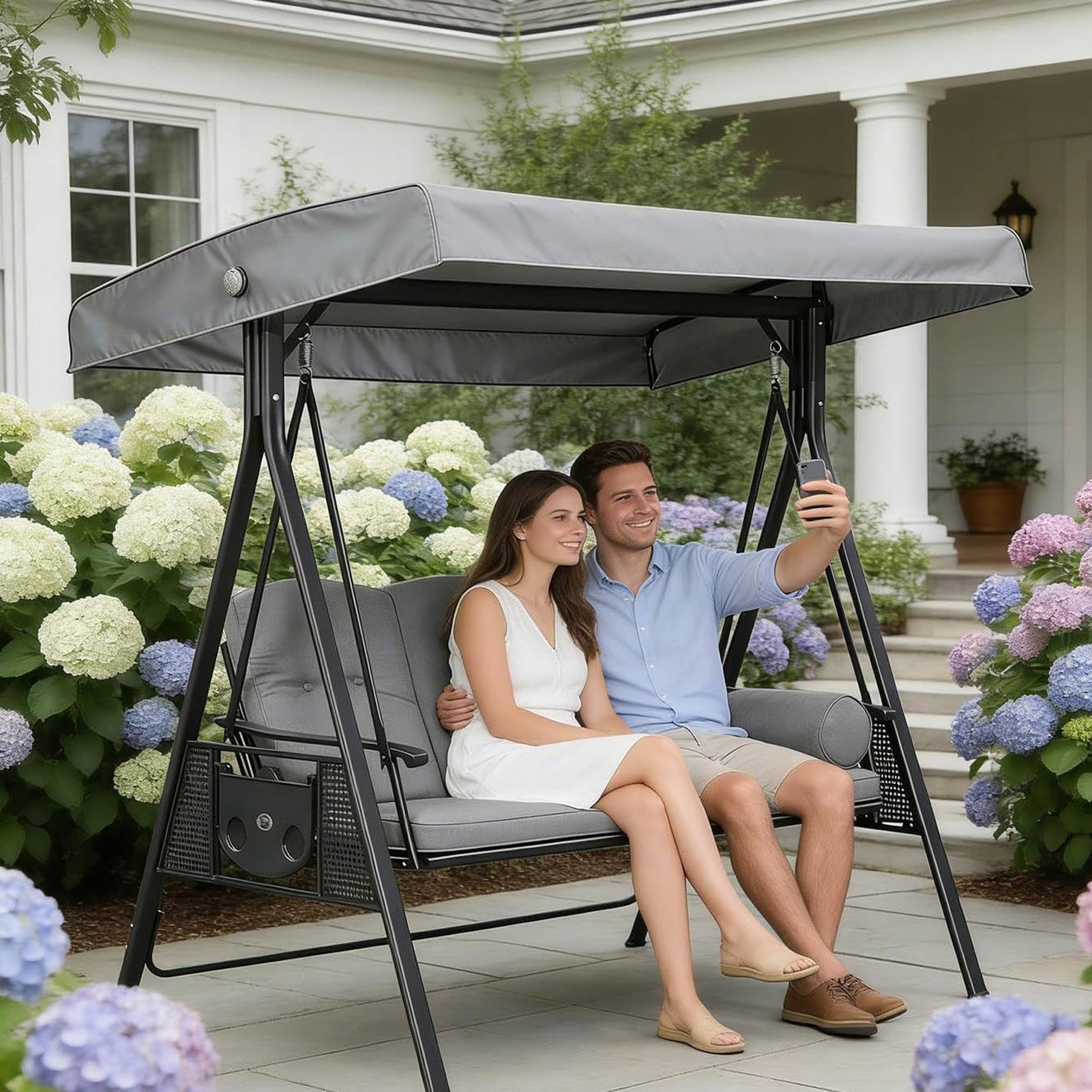Toit De Remplacement Pour Balancelle De Jardin - Toit Pare-Imperméable 190 X 119 Cm | De Remplacement Pour Balancelle D'Extérieur,Pour Mobilier De Jardin Terrasse Véranda Cour Et