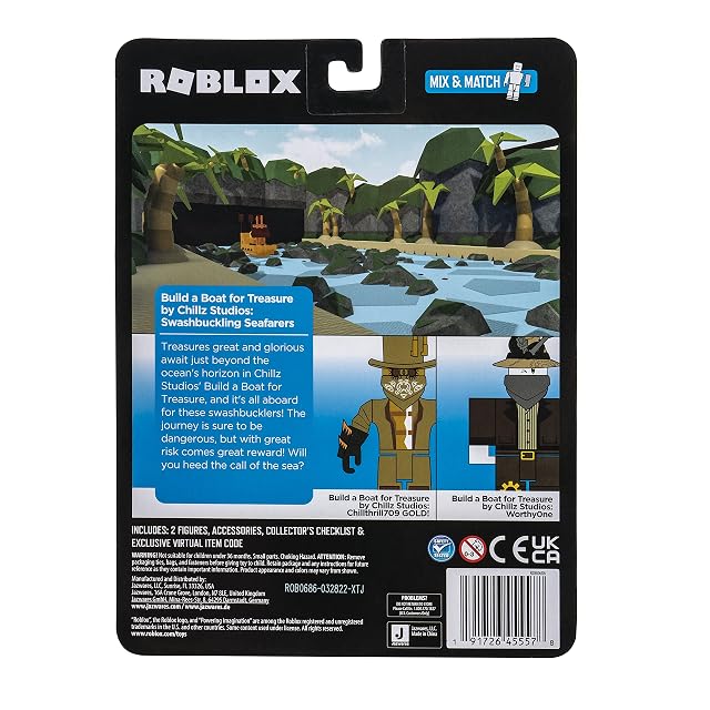 Foto 4 de 4 de Roblox ROB0686 Action Collection: Build a Boat for Treasure de Chillz Studios: Swashbuckling Seafarers…