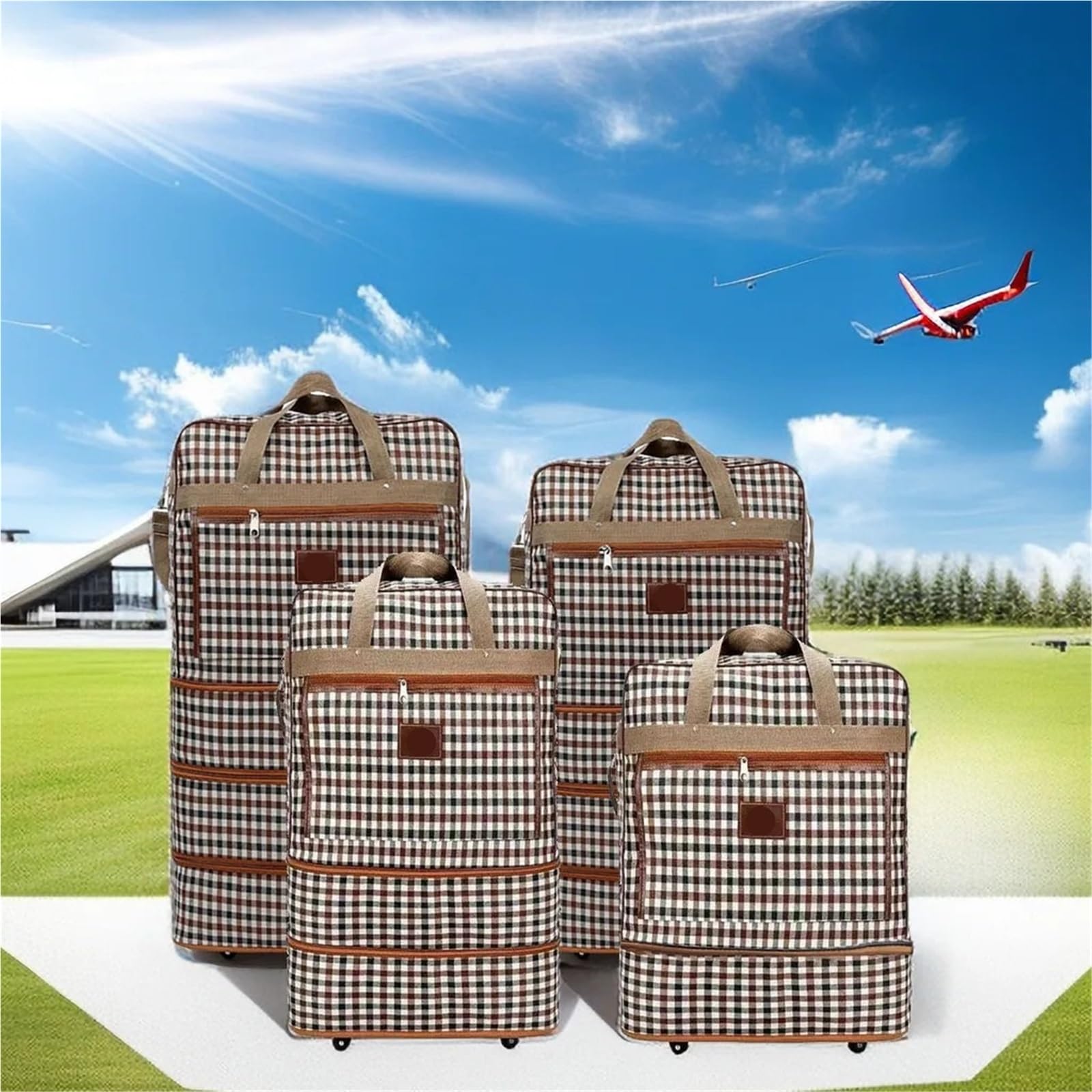 Borsone da viaggio Borsone con ruote espandibile extra large, leggero e multistrato, for viaggi riporlo facilmente, borsa for weekend o for una notte(1 layer 4 wheels)