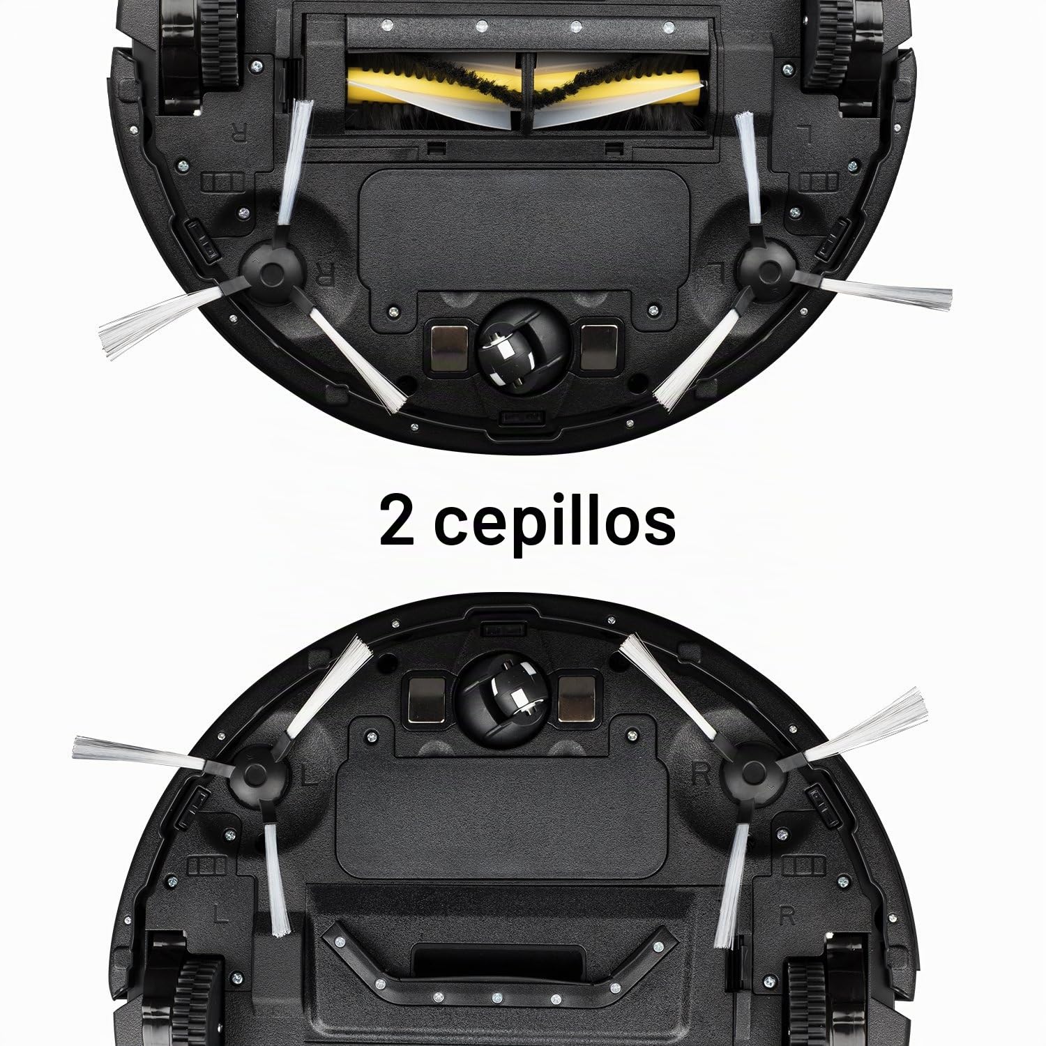 H.Koenig Robot Aspirador Conectado WiFi + fregona SWRC110 Watermop Inteligente Potente Silencioso Rápido, Autónomo 100min, 4 ciclos, Programa semanal, Filtro HEPA, detección de obstáculos