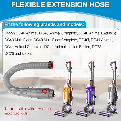 Miniatura 5 de Conjunto de manguera de aspiradora compatible con modelos Dyson DC40, DC41, DC55, DC65, DC66, DC75 UP13 UP14 UP20 (23.6 in a 137.8 in de largo,