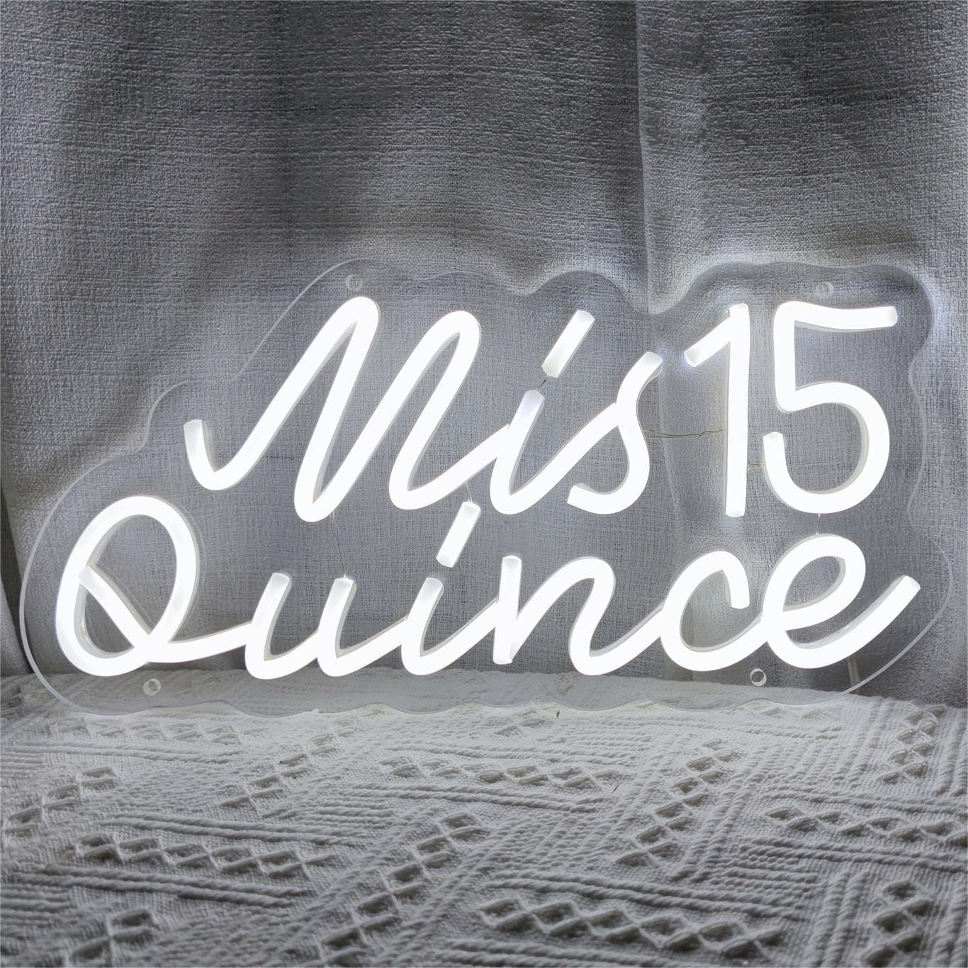 Mis Quince Neon Sign for Wall Decor,Happy Birthday Neon Signs for Bedroom Wall with Dimmable Switch for Any Age Children's Room, Bar, Party, Christmas, Wedding Decoration,SIGNVIA,36 * 17cm