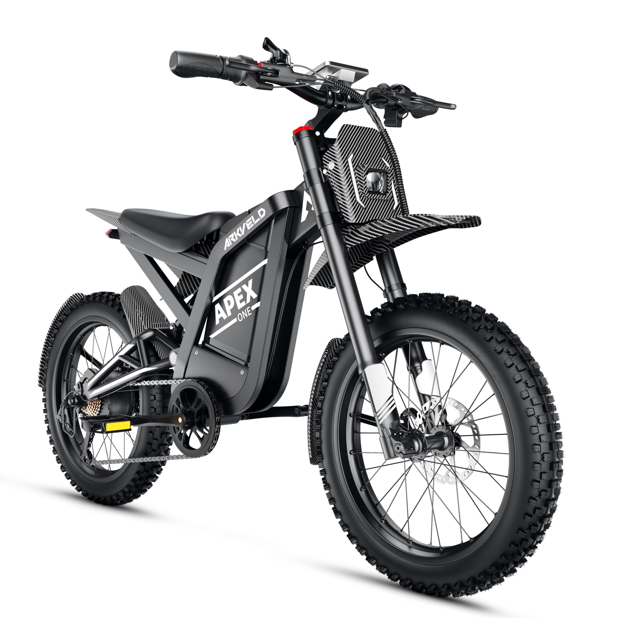 Electric-Dirt-Bike for Adults with Peak-3000W Brushless Motor and 48V 32AH Battery Max 40MPH and 80Miles, Adult Electric-Mountain-E-Bike Motorcycle with Fat Tire for Snow, Sand and Commuting