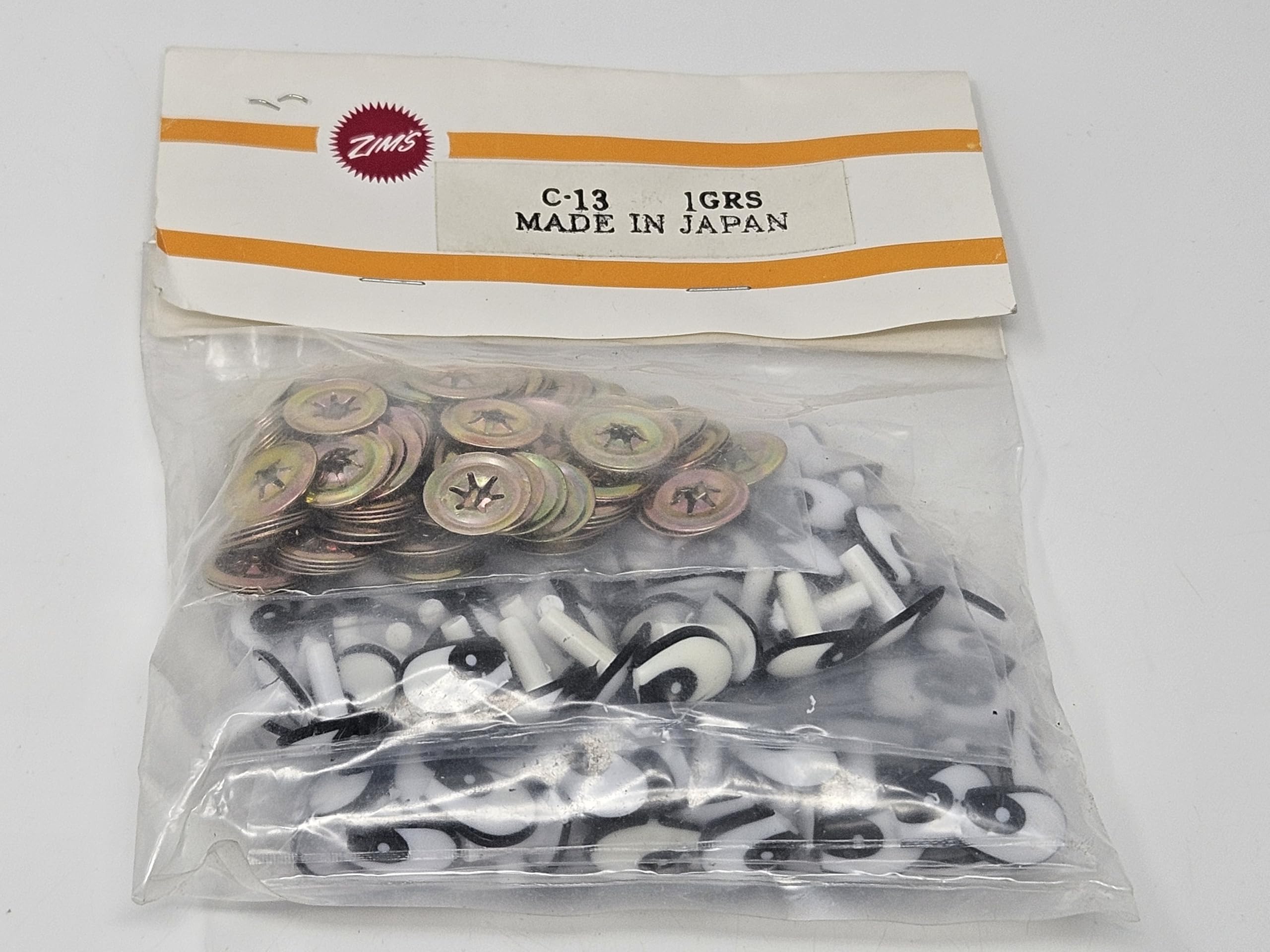 Generic Zim's 13mm Black and White Comical Cartoon Plastic Safety Eyes for Craft Amigurumi Dolls, Toys or Puppets (Bulk Pack of 144)