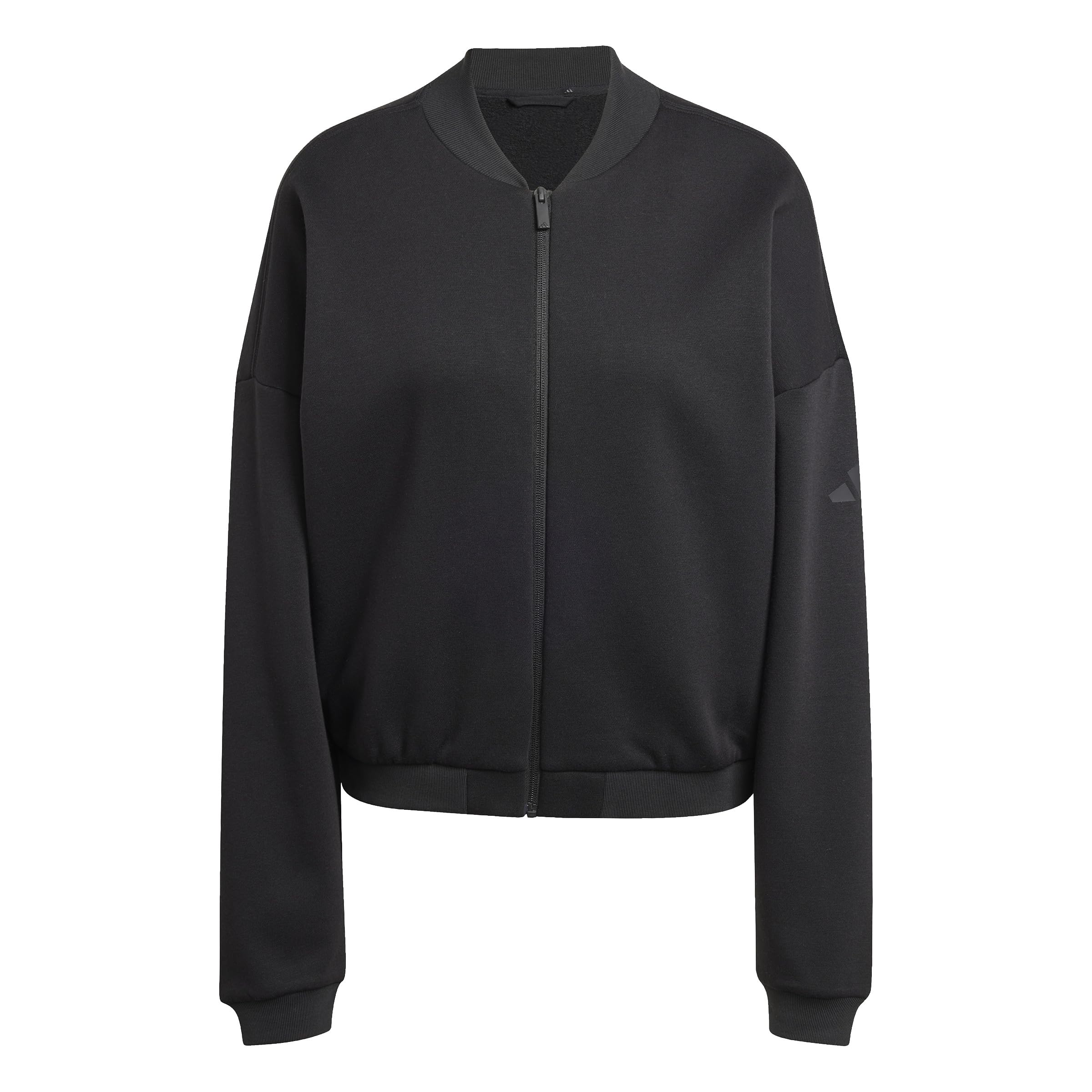 adidas Women's ESSENTIALS CONTEMPORARY LOGO BOMBER JACKET, Black, XS