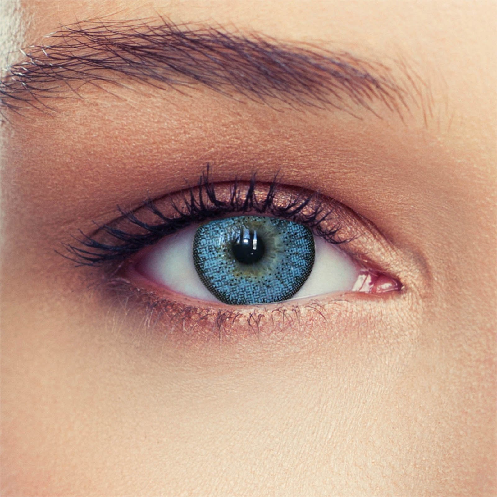 Dos lentillas de color Cielo Azul para un aspecto muy natural de tres meses sin dioprtías/corregir + gratis caso de lente „Natural“ (Cielo Azul)