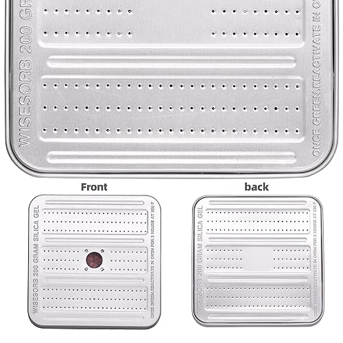 Miniatura 4 de Paquete de 2 deshumidificadores seguros para pistolas de 7.05 oz, deshumidificador de gel de sílice reutilizable, recipiente indicativo de gel de