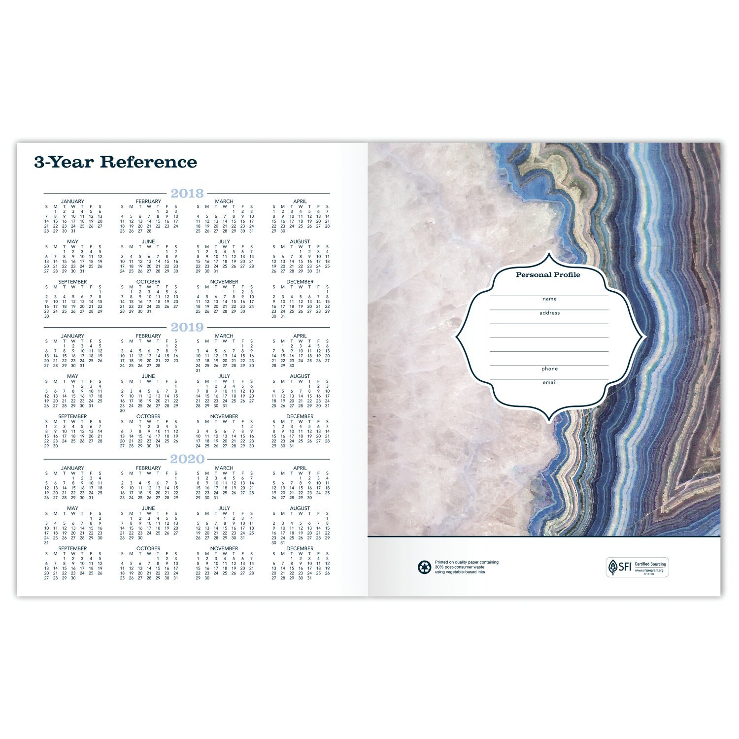AT-A-GLANCE Academic Monthly Planner, July 2018 - June 2019, 8-1/2" x 11", Sapphire (1106-091A)
