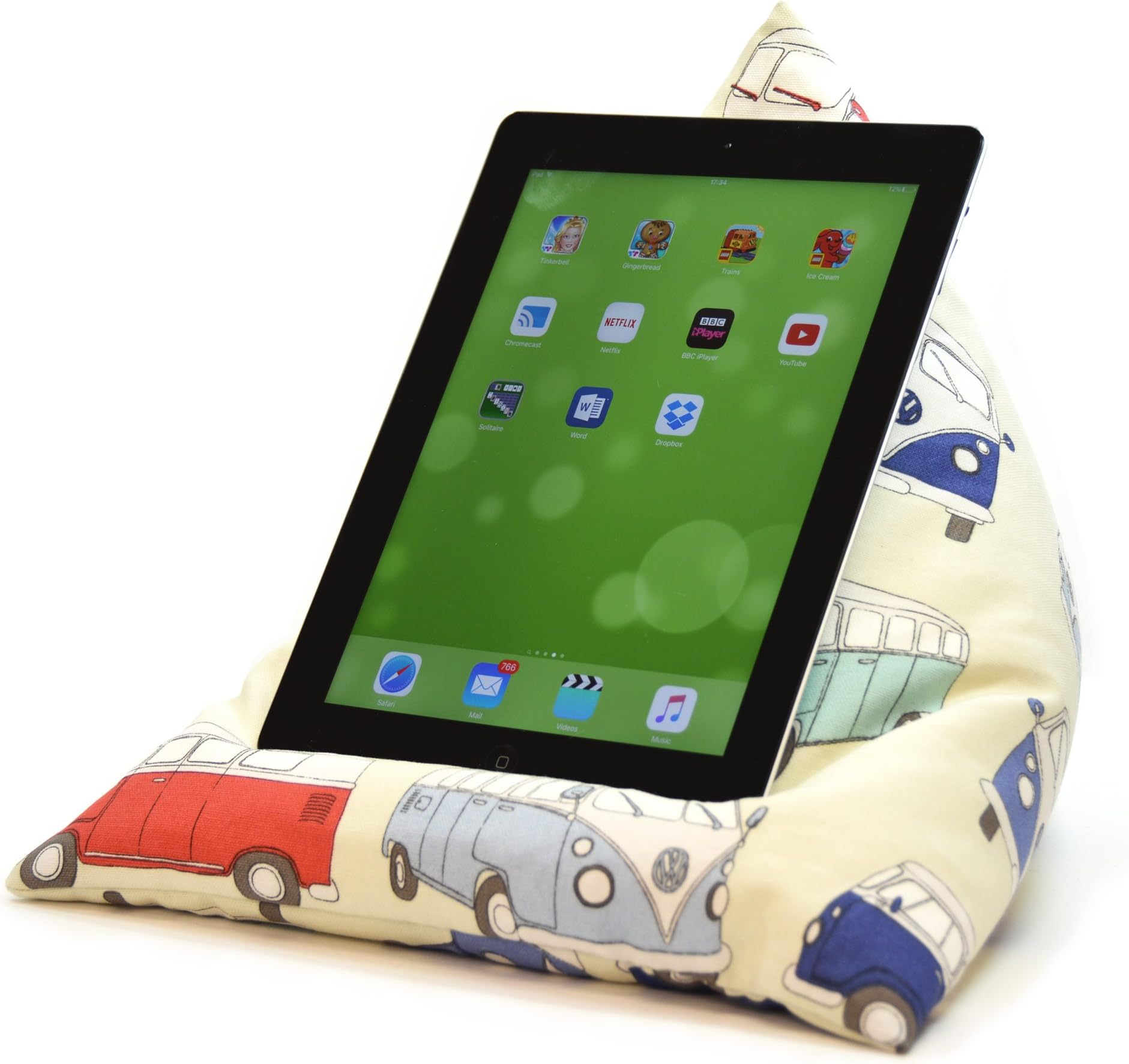 eBean Tablet Cushion - CAMPER VAN - beanbag stand lap holder suitable for all iPads tablets and ebook readers