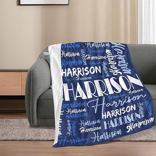 Miniatura 2 de Dr.TOUGH Mantas personalizadas para niños y adultos, mantas personalizadas con nombre para niños y niñas, manta personalizada con nombre
