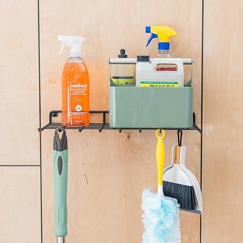 Miniatura 8 de StoreYourBoard Afton - Organizador de suministros de limpieza, para garaje, lavandería, armario, estante de almacenamiento para escobas,