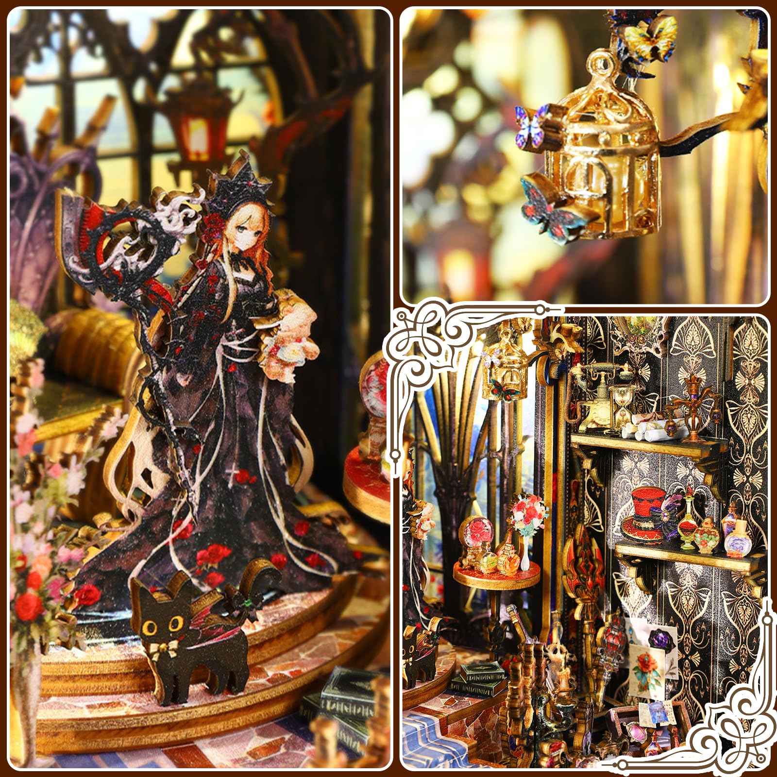 Amazon | Powanfity ドールハウス ミニチュア 【魔女の宮殿B