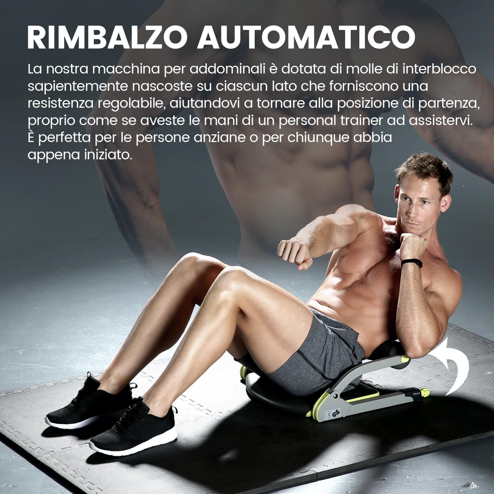 Wonder Core Macchina intelligente per addominali, attrezzatura per esercizi addominali, macchina per l'allenamento del corpo totale per la palestra domestica