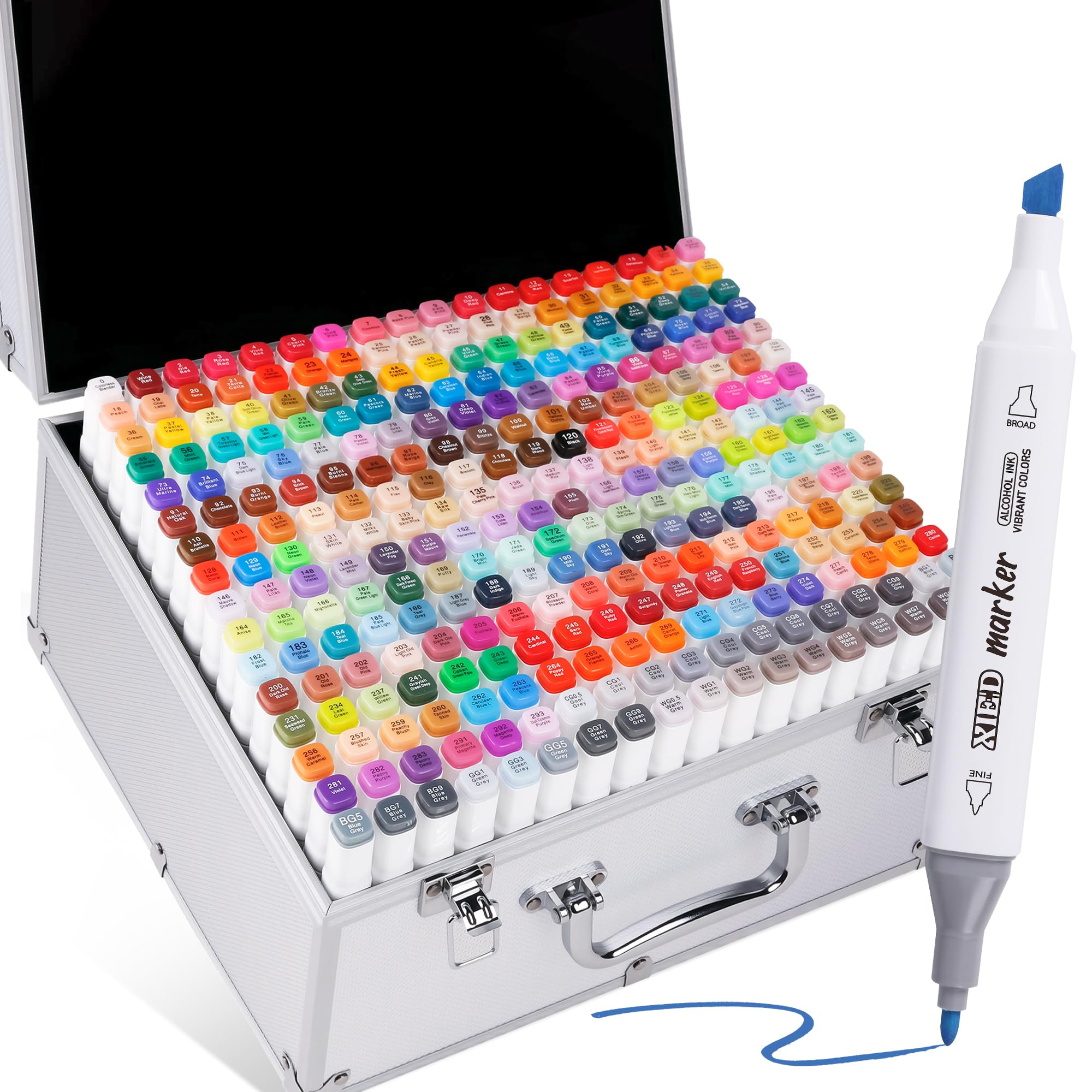 Amazon.com: XIEED 288 Colors Alcohol Markers for Artists, Adults