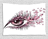 Vista 76 de Ambesonne Tapiz de isla tropical, olas del océano en la playa de Seychelles al atardecer horizonte, decoración de tela para colgar en la pared